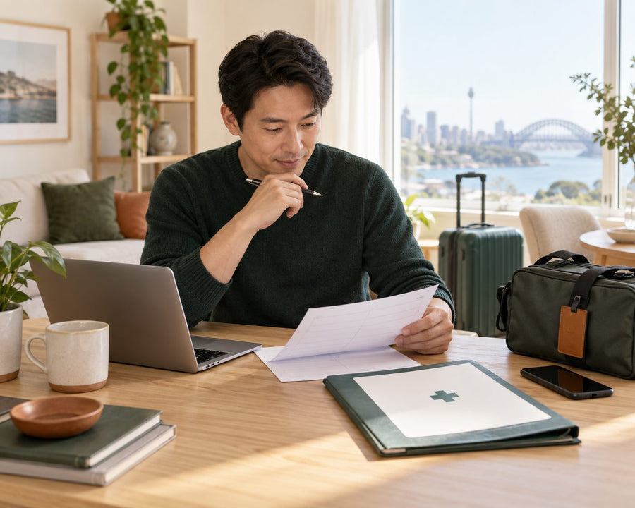 An overseas Chinese reader going through a care plan before travelling home