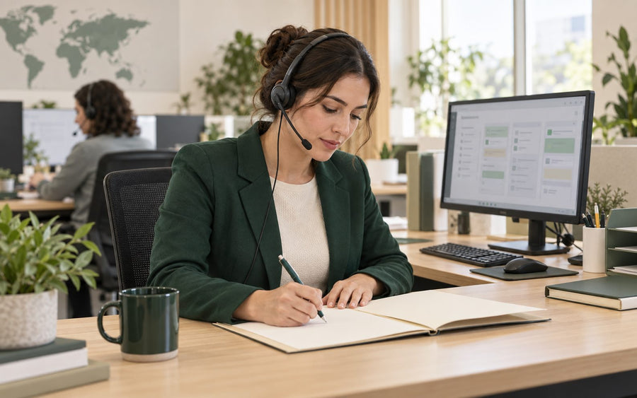 A coordinator taking a member call at the service centre