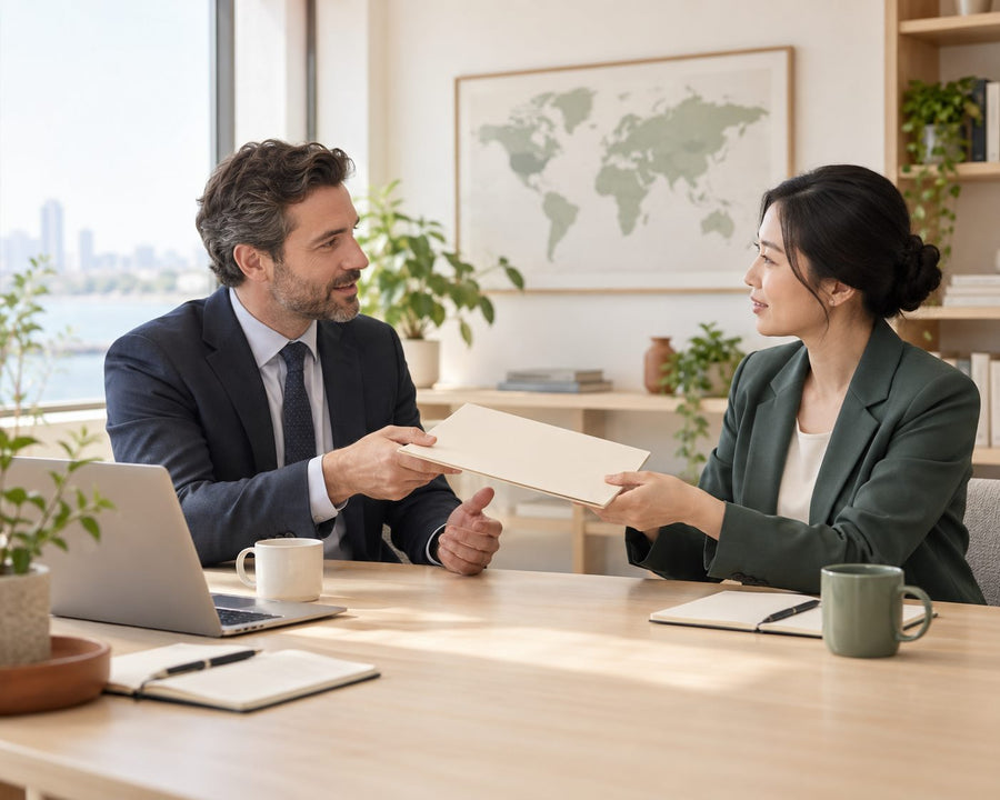 A coordinator receiving a referral file from an institutional partner
